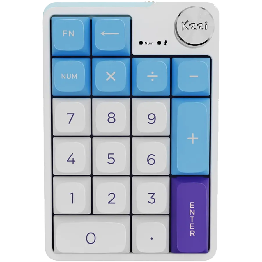 photo - Клавиатура беспроводная KZZI K20 Wireless Keypad Blue Sea