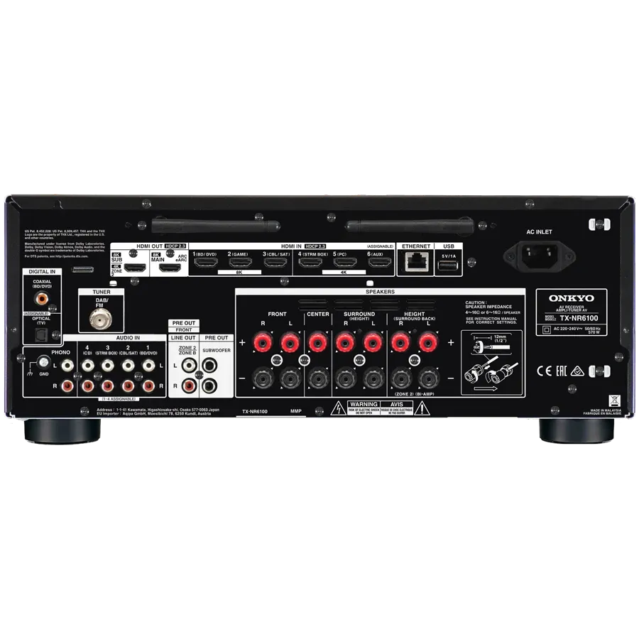 photo 3 - Onkyo TX-NR6100 7.2 арналы AV-ресивер THX Certified, қара