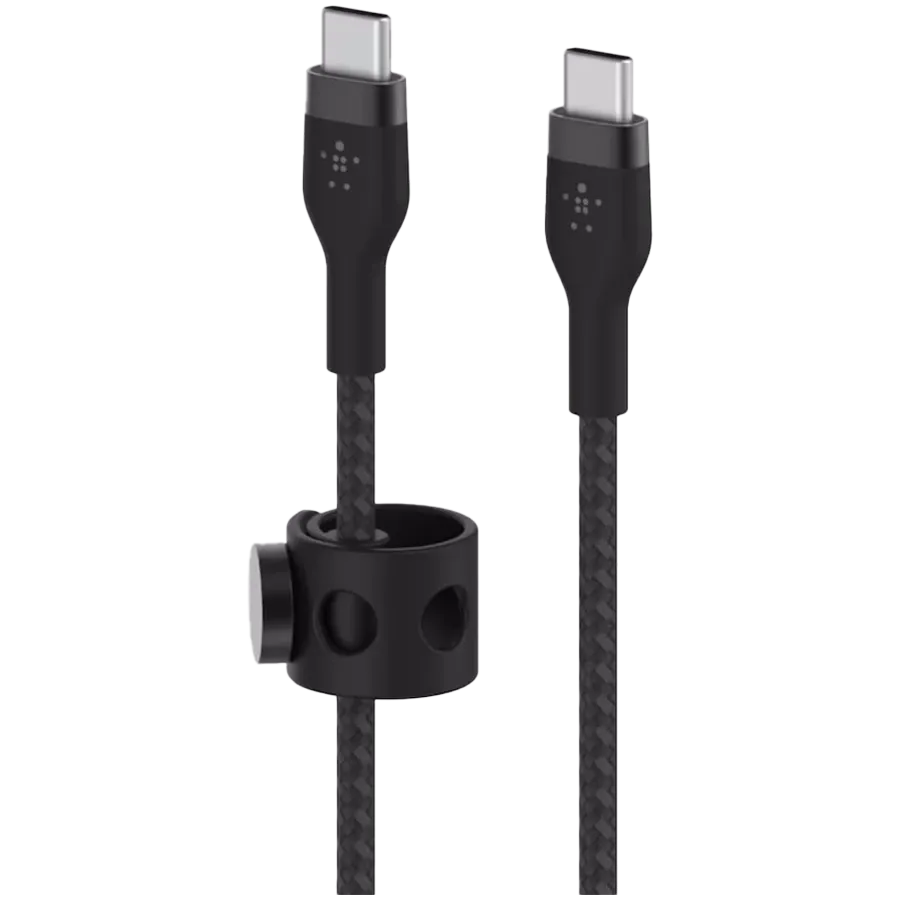 photo - Кабель Belkin Type-C - Type-C, braided silicone 1m Black (CAB011BT1MBK)