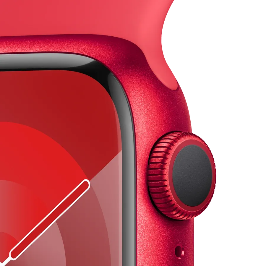 photo 3 - Apple Watch Series 9 GPS, 41мм, Спортивный ремешок "PRODUCT(RED)", M/L