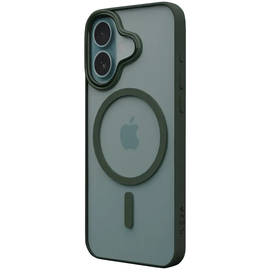 photo - iLera Case ColorAnt Clear with MagSafe Deep Green for iPhone 16