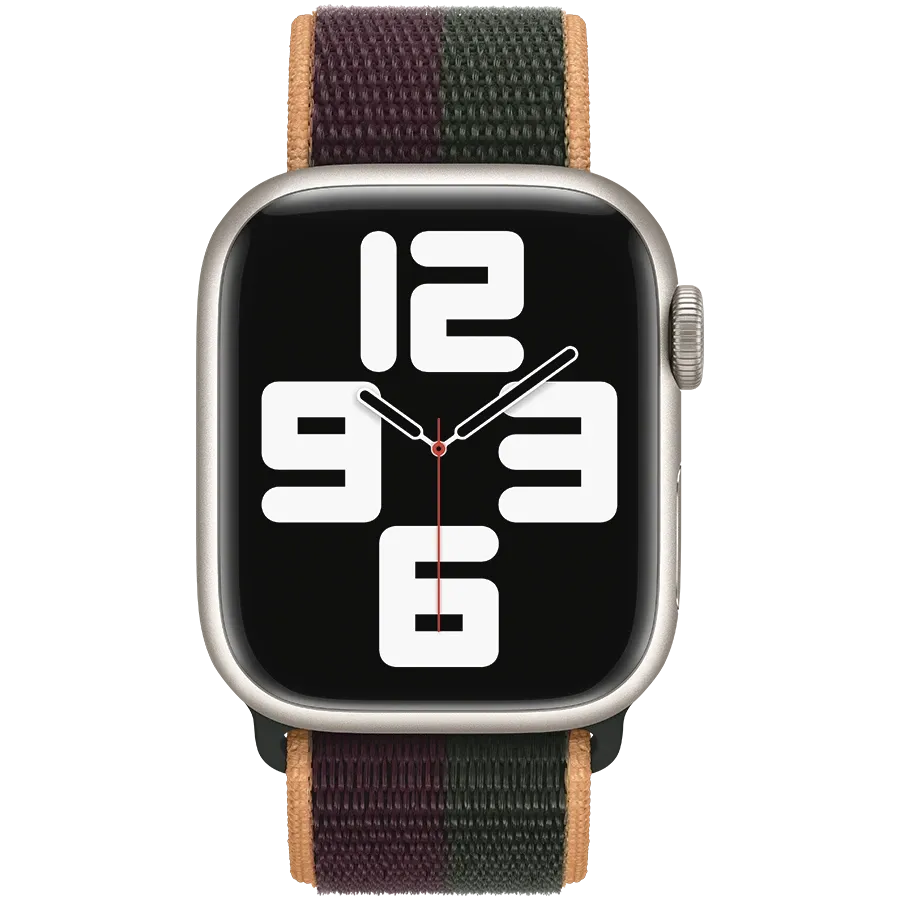 photo 3 - Apple 41mm Sport Loop - Regular Band for Apple Watch 38/40/41 mm, Dark Cherry/Forest Green