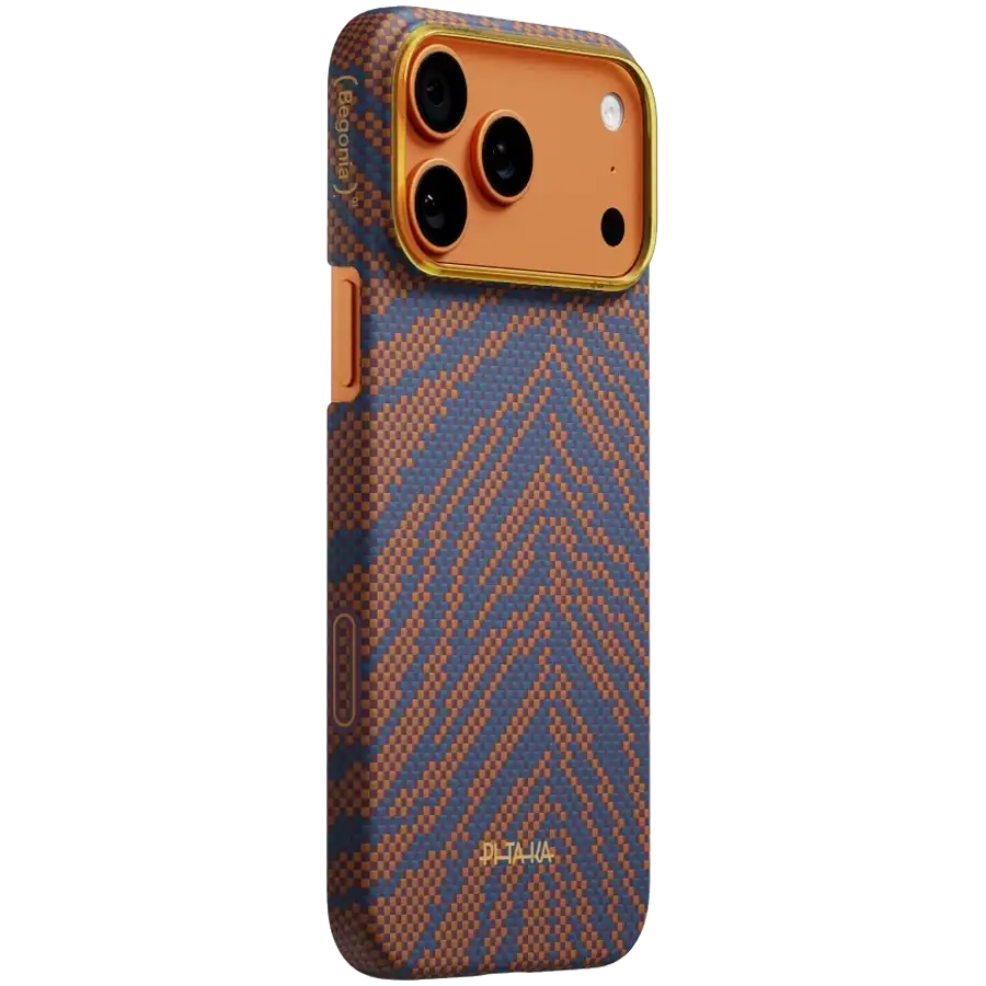 Чехол PITAKA Breath of Veins с MagSafe для iPhone 17 Pro Max, Burning Orange – photo 2