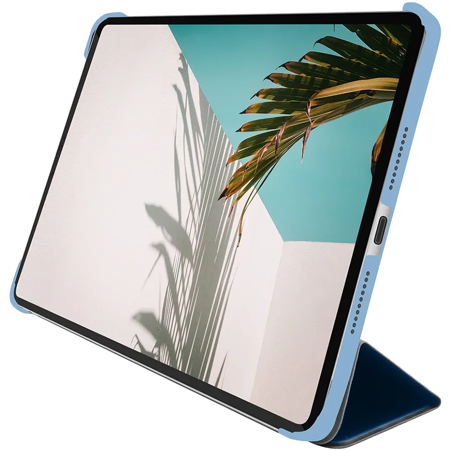 photo 2 - Обложка Smart Folio MACALLY Bookstand Синяя для iPad mini (6-го поколения)