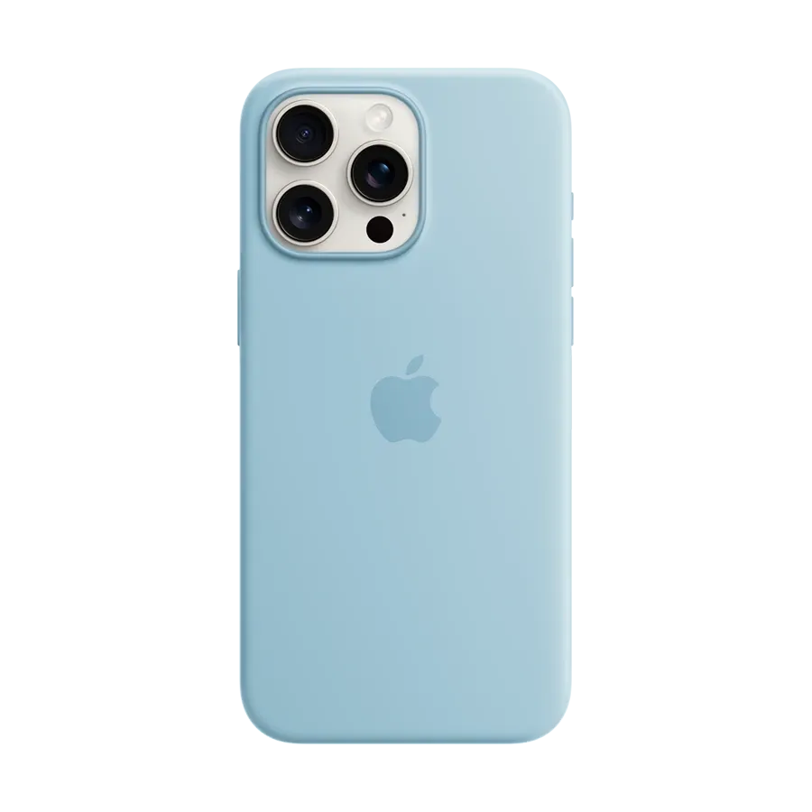 photo - Apple силиконовый чехол с MagSafe Светлый голубой для iPhone 15 Pro Max