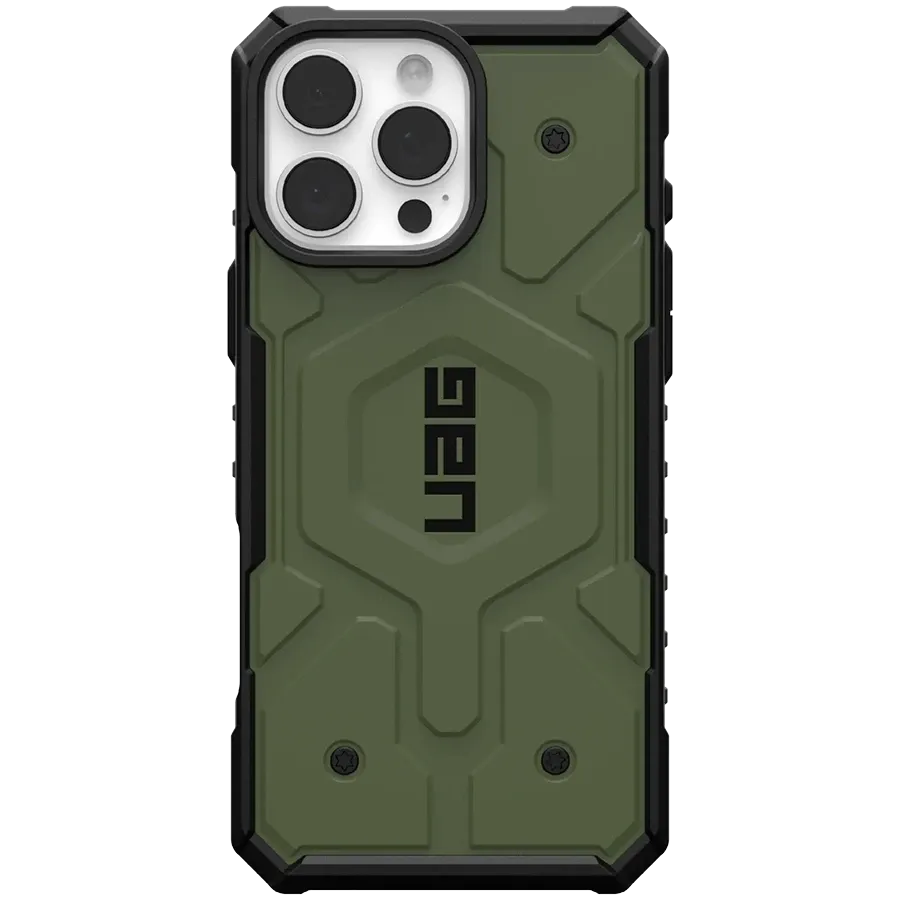 photo - Чехол UAG Pathfinder с MagSafe для iPhone 16 Pro, Olive Drab
