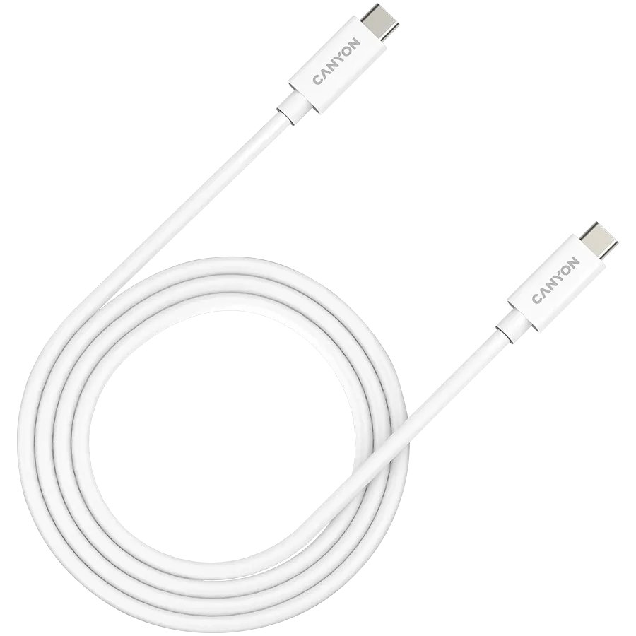 photo 1 - Кабель CANYON UC-44 USB-C на USB-C, 1м, Белый