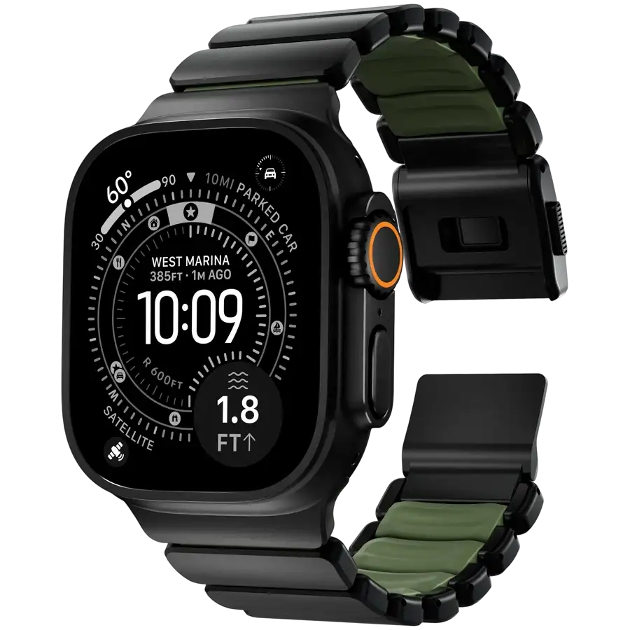 Ремінець Nomad Stratos Band Black Hardware для Apple Watch 46 мм/49 мм - Forest – photo 2
