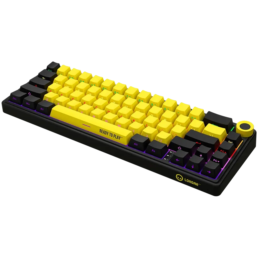photo 2 - Бездротова ігрова клавіатура Lorgar KBP70MW Wireless Mechanical Pro Black-Yellow