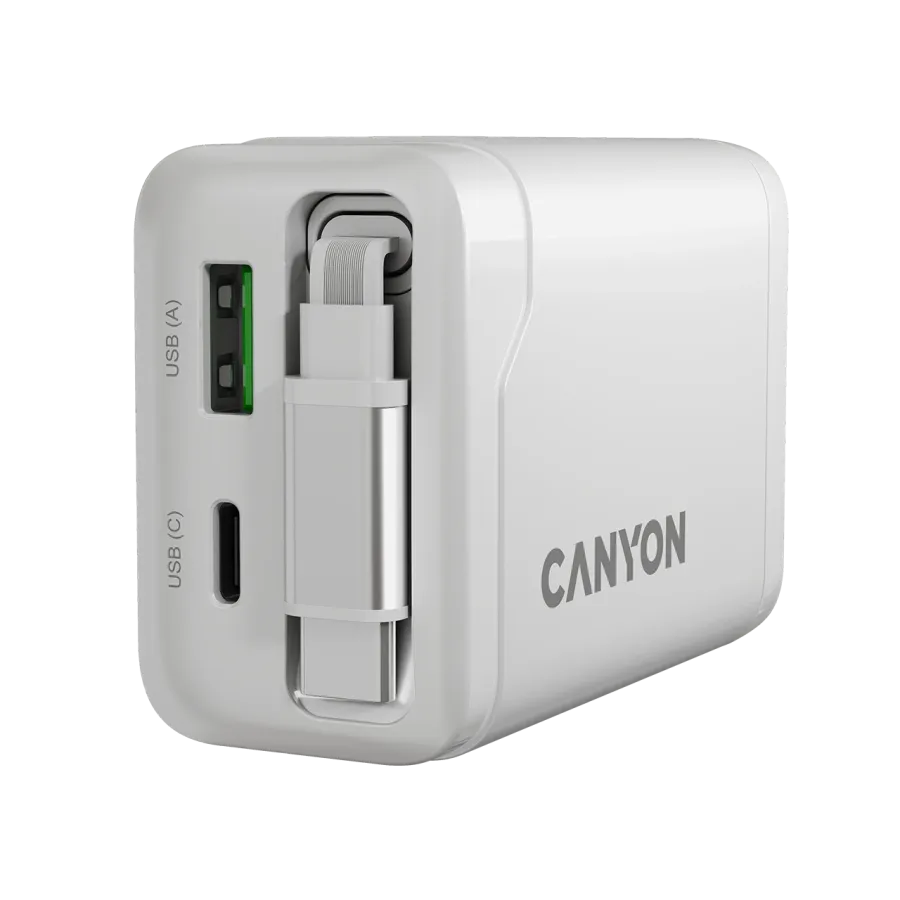 photo 8 - CANYON Адаптер питания OnCharge 65RC 3*USB/USB-C USB Тип A, USB Тип C, USB Тип C, 65 Вт