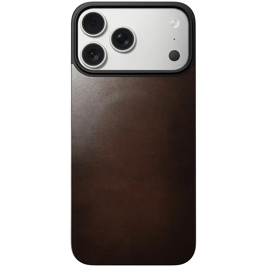 NOMAD Case Magnetic Leather Back Horween with MagSafe Rustic Brown for iPhone 17 Pro Max – photo 1