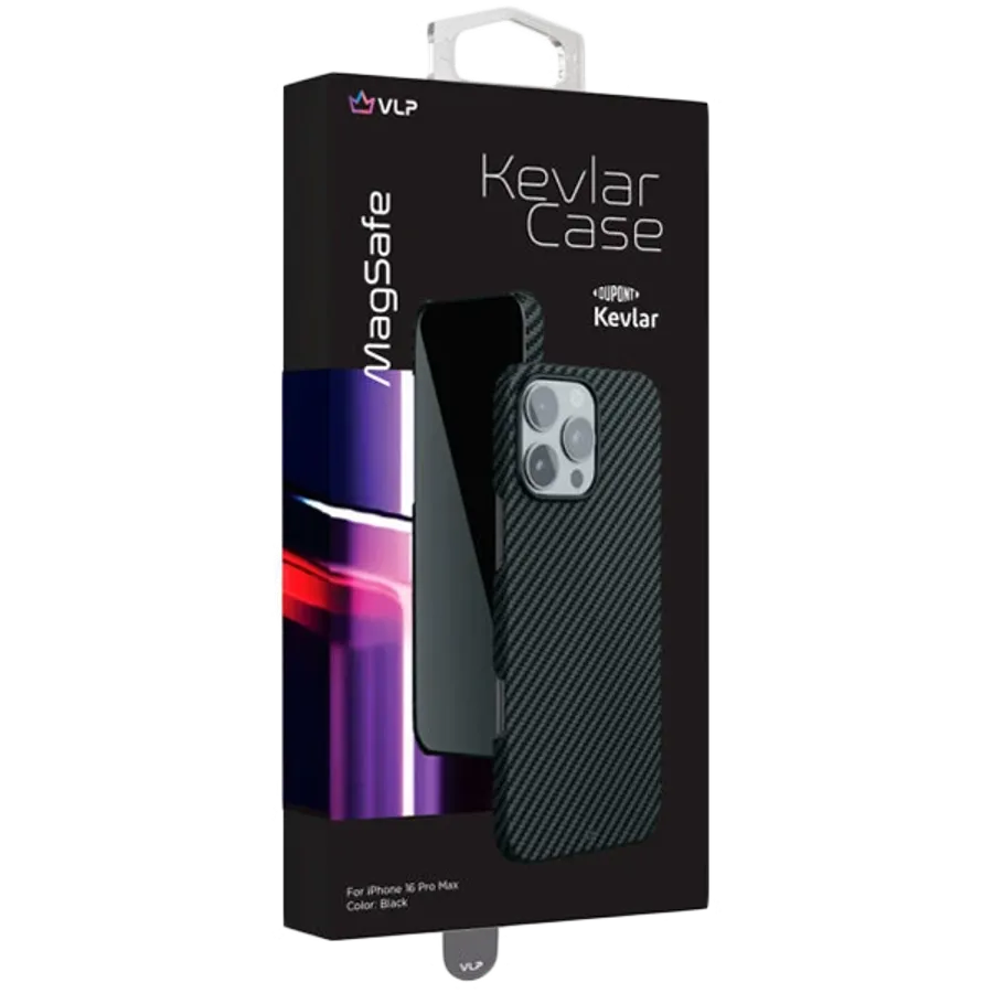 photo 3 - VLP Protective Case Kevlar Case with MagSafe Black for iPhone 16 Pro Max