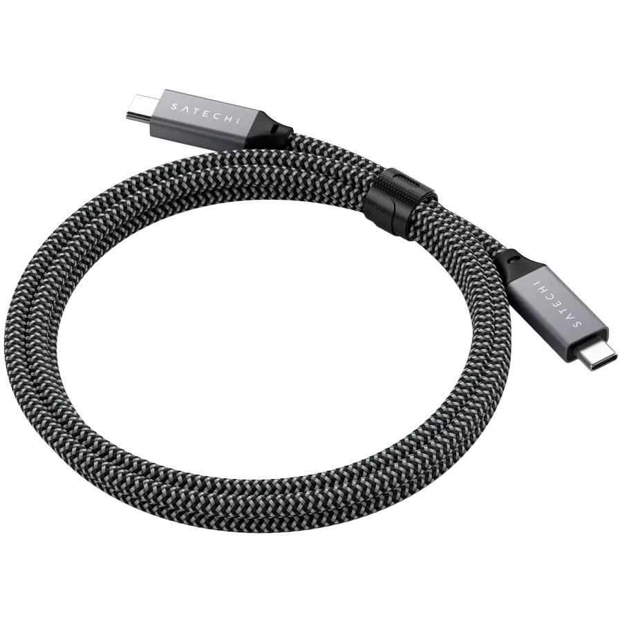 photo 4 - Кабель SATECHI USB4 C - C Cable 100W Space Gray 0.8 m