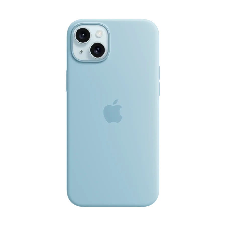 photo - Apple силиконовый чехол с MagSafe Светлый голубой для iPhone 15 Plus