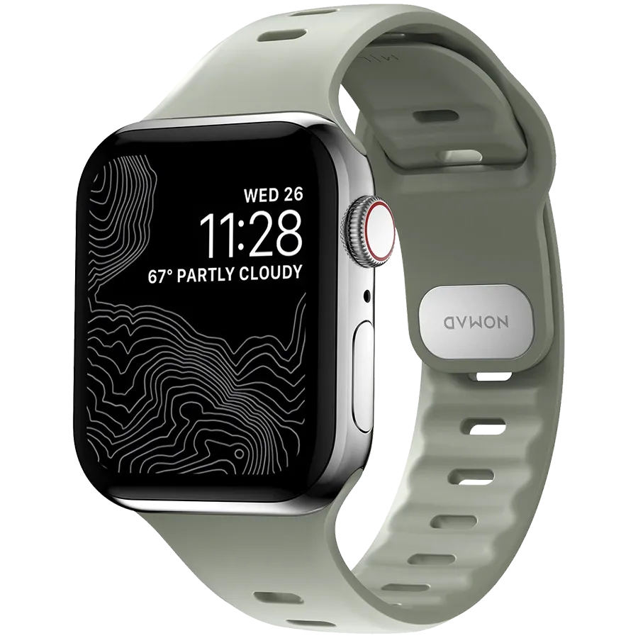 photo 1 - Curea NOMAD Sport Band pentru Apple Watch 41/40/38 mm, Sage Green