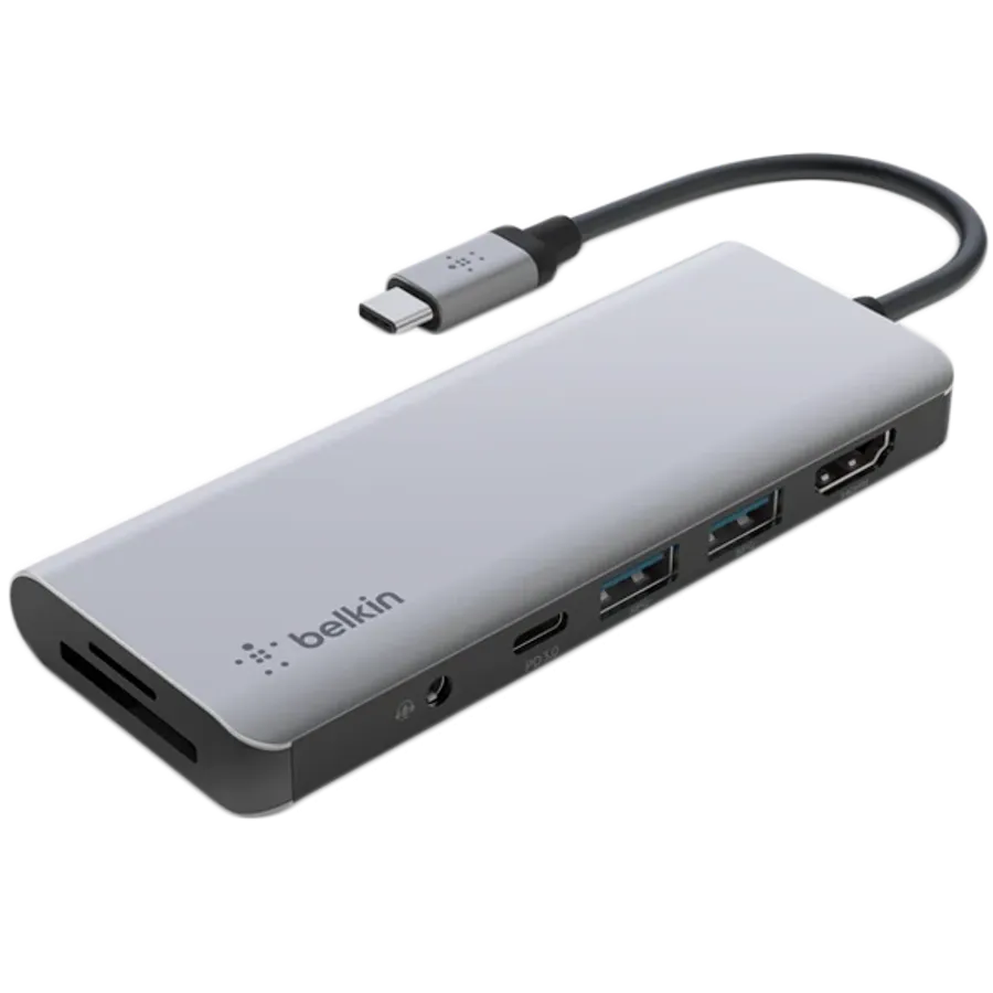 photo 2 - BELKIN USB-C 7-in-1 Multiport Hub Adapter, Space Gray