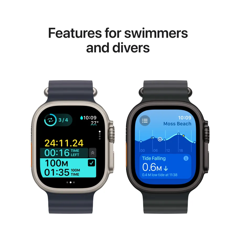 photo 5 - Apple Watch Ultra 2 2024 GPS + Cellular 49mm Black Titanium Case with Black Ocean Band, Model A2986