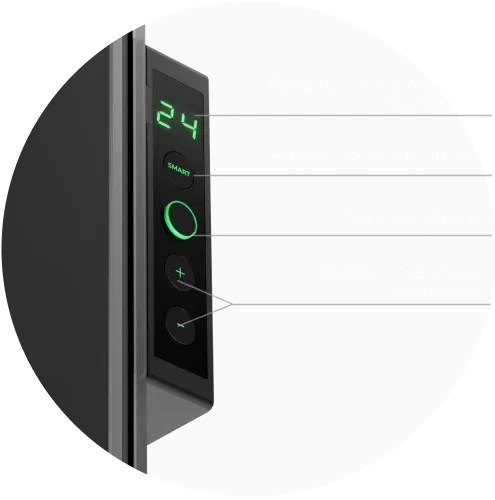 LED zaslon. Kontrola putem tipki ili AENO aplikacije