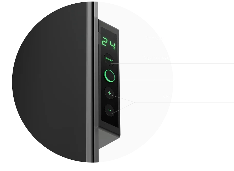 LED obrazovka. Ovládání pomocí tlačítek nebo aplikace AENO