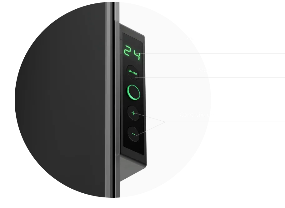 Schermo LED. Controllo tramite pulsanti o applicazione AENOP