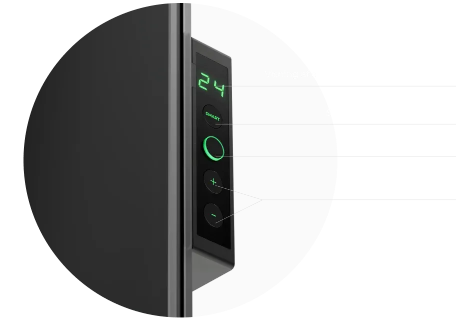 LED-skærm. Styring via knapper eller AENO-appen