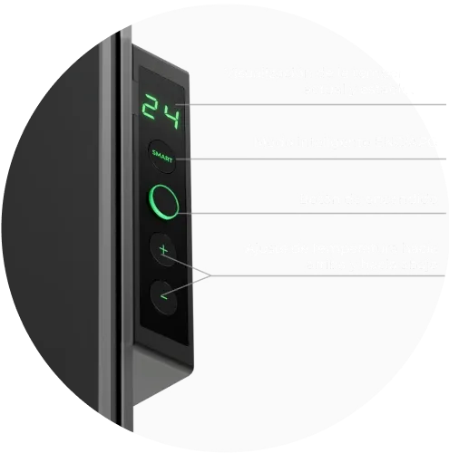 Pantalla LED. Control a través de botones o la aplicación AENO