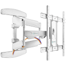 ONKRON Full Motion TV Wall Mount for 40 to 75-inch Flat Panel TVs Digital Panels 45,5 kg, White