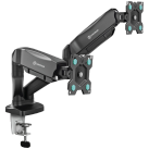 ONKRON Dual Monitor Desk Mount Stand for 13 to 32-Inch LCD LED Monitors up to 8 kg, Black
