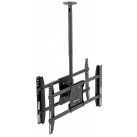 ONKRON Ceiling TV Mount Bracket Height Adjustable for two 40 to 80 Inch LED LCD TVs, Black