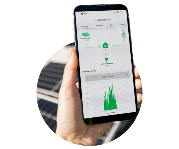 Screenshot of a completely autonomous app interface for seamless energy management and control