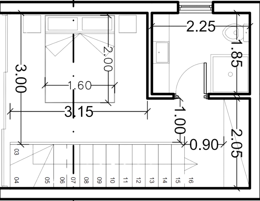 MD50 modular house first floor layout.