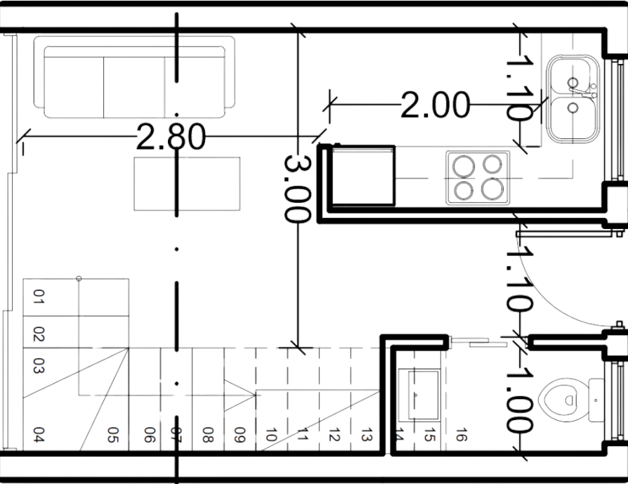 MD50 modular house ground floor layout