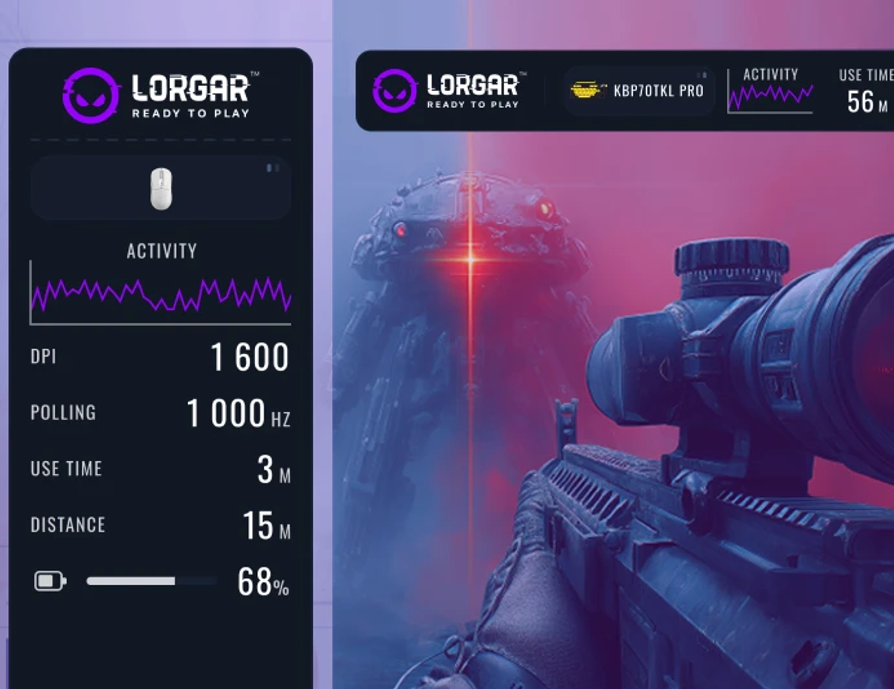 DEVICE GAMING STATS OVERLAY DURING A MATCH
