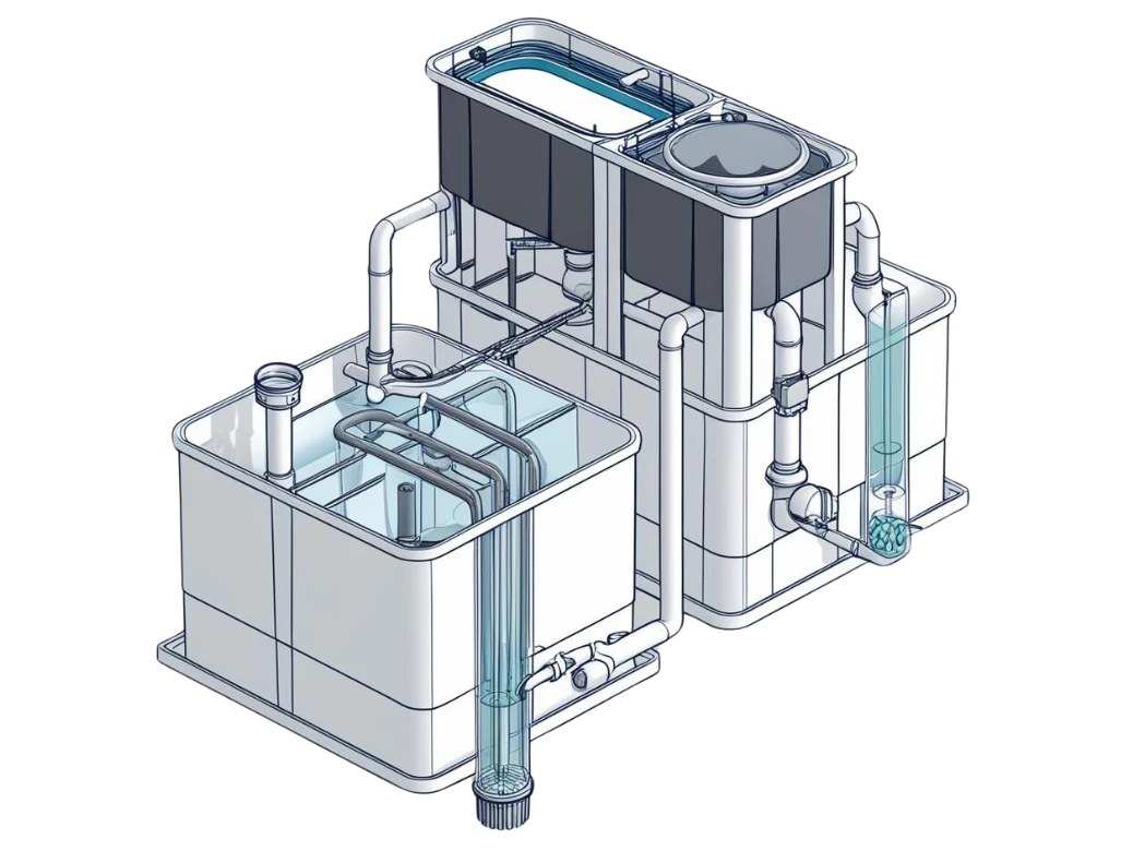 bio septic tank of prefabricated house in Cyprus