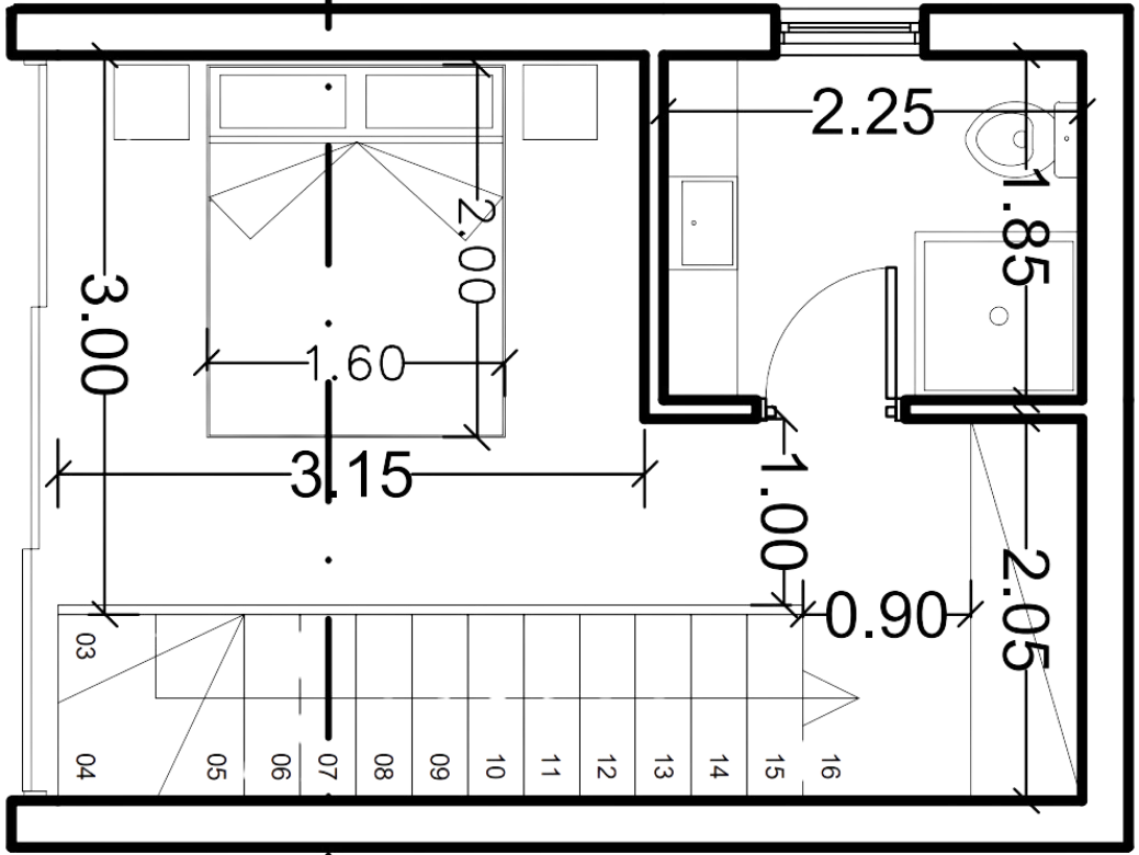 MD50 modular house first floor layout.