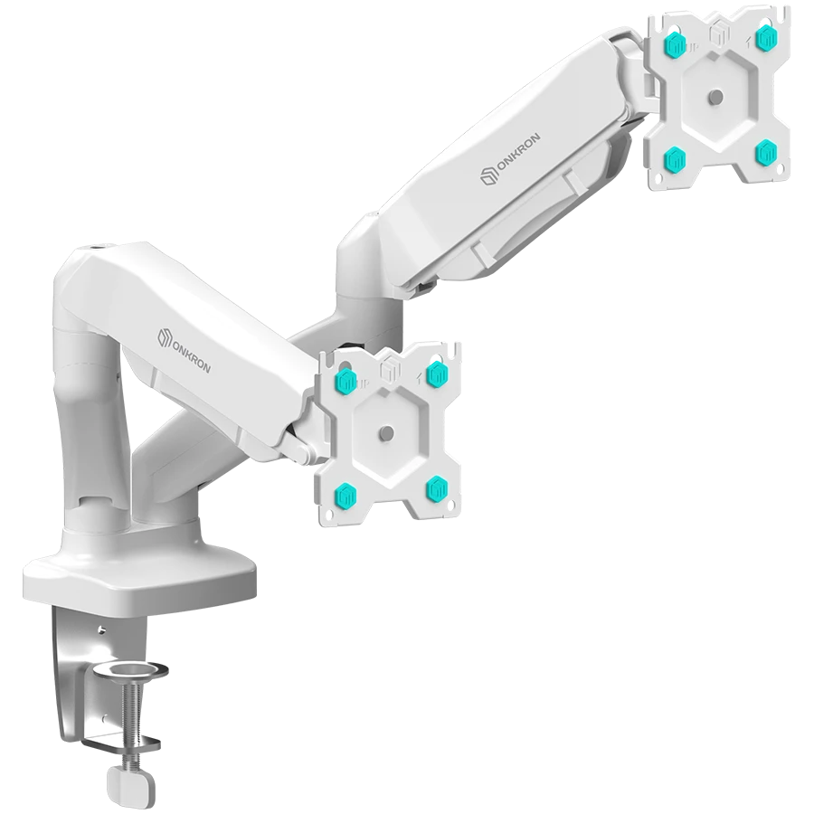 ONKRON двойное настольное КРЕПЛЕНИЕ LCD, LED экранов ОТ 13 ДО 32 ДЮЙМОВ, Белое