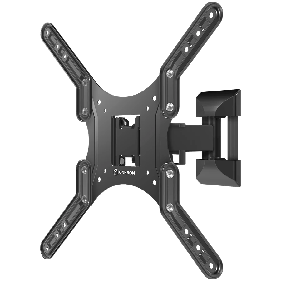 ONKRON Full Motion TV Wall Mount for 26 to 65-inch Flat Panel TVs Digital Panels 35 kg, Black