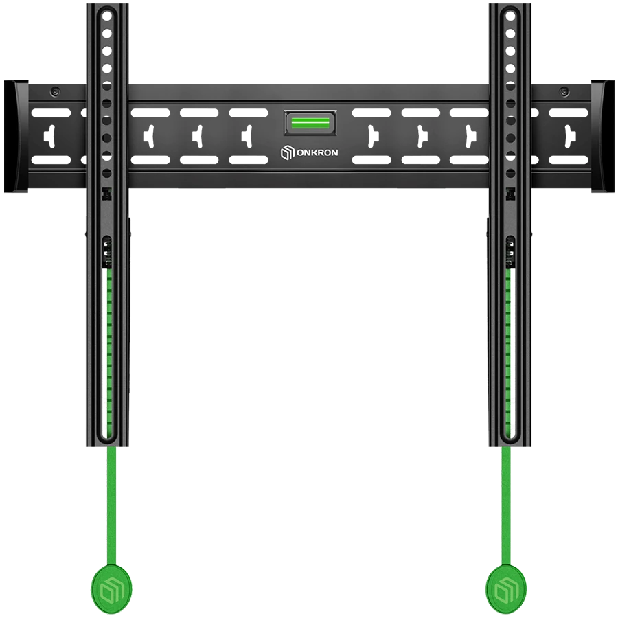 ONKRON Fixed TV Wall Mount for 43 to 85-inch Flat Panel TVs Digital Panels 68,2 kg, Black