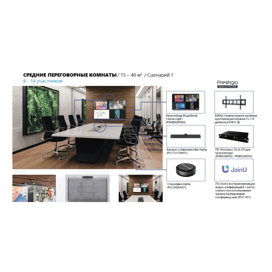 Средние переговорные комнаты с веб-камерой