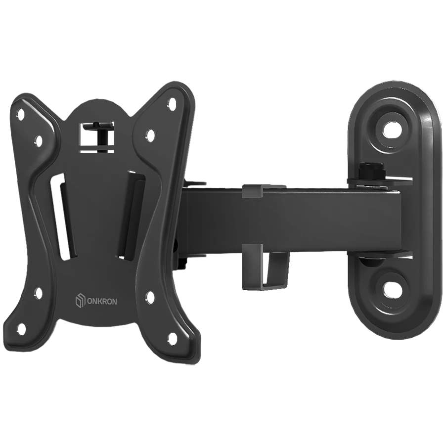 ONKRON Full Motion Roto TV Wall Mount for 10 to 35-inch Flat Panel TVs Digital Panels 20 kg, Black