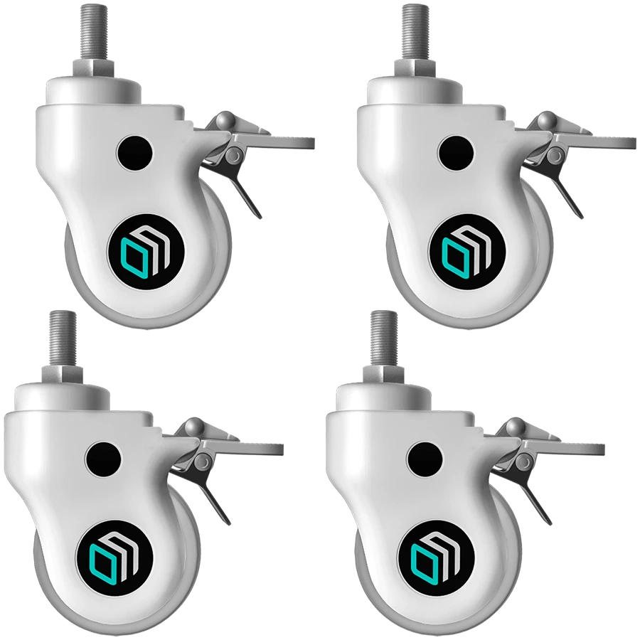 Wheel set with increased diameter ONKRON AWL-75W, white