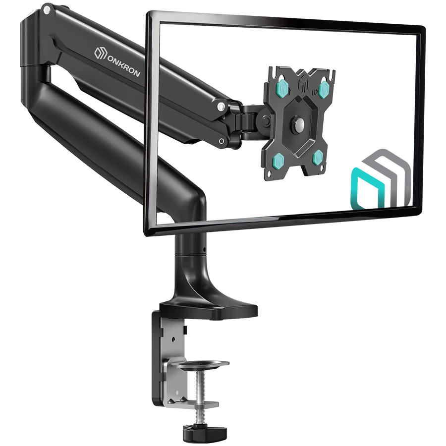 ONKRON Monitor Desk Mount for 13 to 32-Inch LED LCD Flat Monitors up to 9 kg, Black