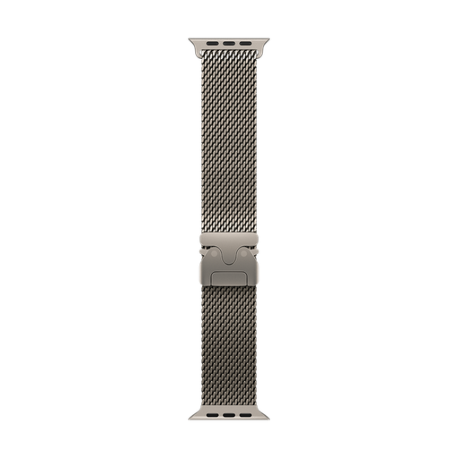 Curea Apple Milanese Loop pentru Apple Watch, 44/45/46/49 mm, L, Natural Titanium