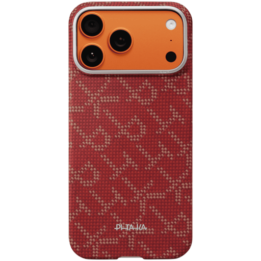 Husă PITAKA Ultra-Slim cu MagSafe pentru iPhone 17 Pro Max, Red/Gold