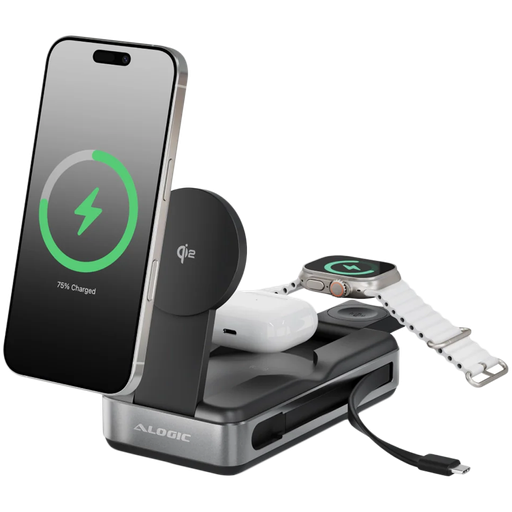 Беспроводное зарядное устройство ALOGIC Roam USB-C, 100 Вт, Серый