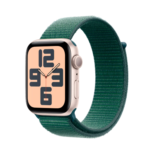 Apple Watch SE GPS Gen.2 (2024)  Lake Green Sport Loop, 44mm, Starlight