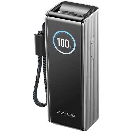 Baterie externă ECOFLOW, 25000 mAh, Black