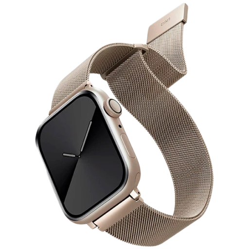 UNIQ Dante Strap Mesh Steel for Apple Watch 45/44/42 Band DANTE Starlight for Apple Watch 42 mmApple Watch 44 mmApple Watch 45 mm 42/44/45 mm