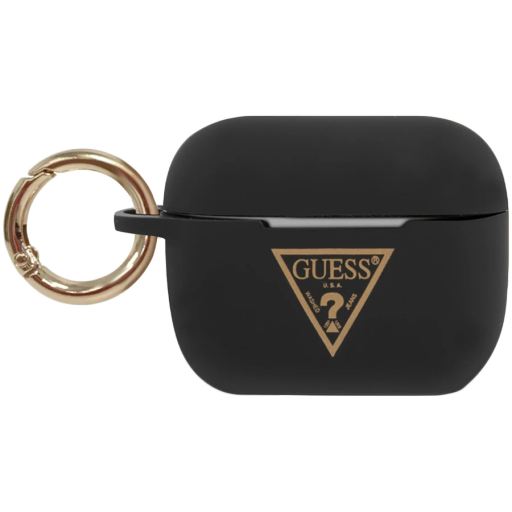 GUESS Case Silicone case Triangle logo  Black for AirPods Pro