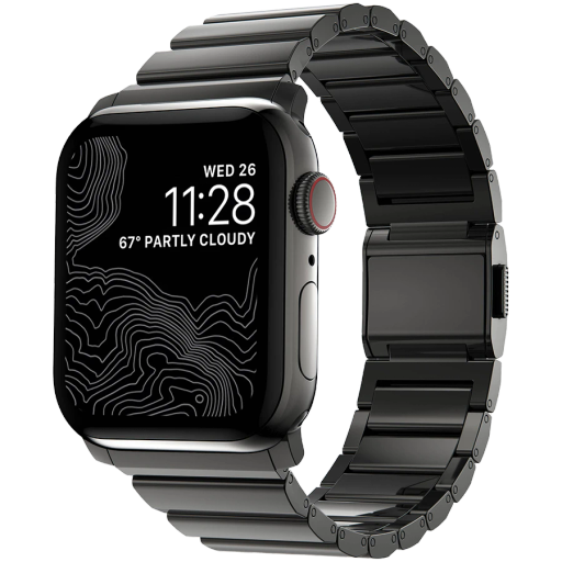 NOMAD Steel Band за Apple Watch 44/42mm Ремінець Steel Band Графітовий сірий за Apple Watch 42 mmApple Watch 44 mmApple Watch 45 mm 42/44/45 mm